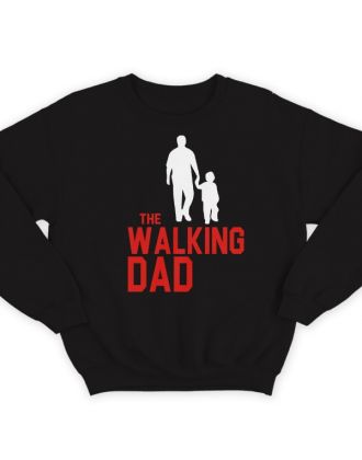 Свитшот в подарок для папы с надписью "The walking dad" ("Ходячий отец")